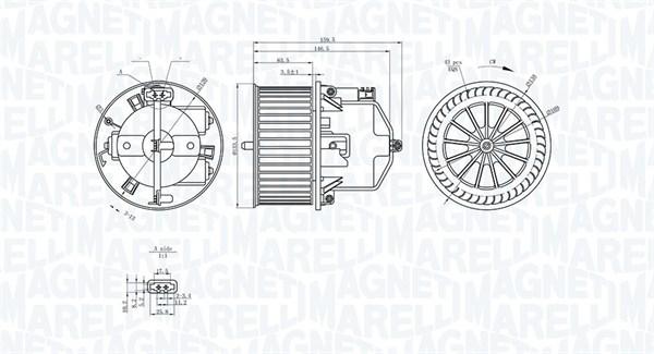 Magneti Marelli Interior Blower 069412371010