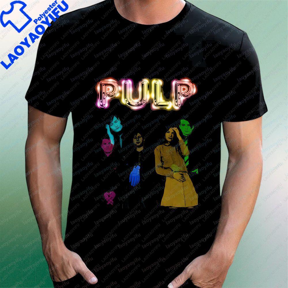 Pulp Band - Summer Trend Harajuku Short-Sleeved Unisex's and WoUnisex's Universal Shirt Pattern Large-Sized Comfortable T-Shirt