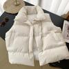 Women's Fall and Winter Solid Color Lightweight Sleeveless Warm Jacket