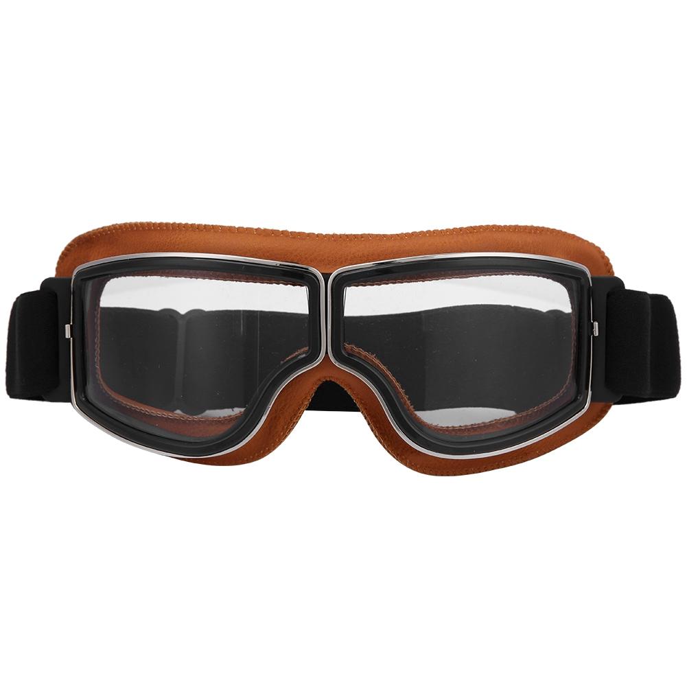 Уличные мотоциклетные скутерные велосипедные очки Ветрозащитные очки для шлема(прозрачное стекло)
