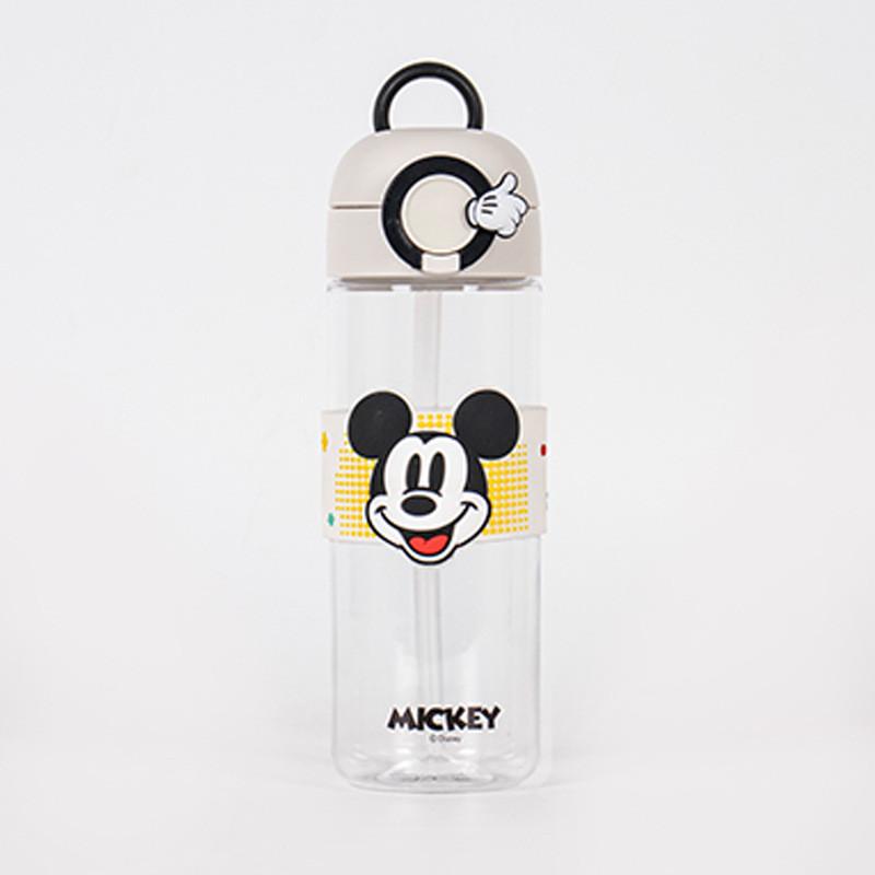 Water 560ml Plastic Bottle Cartoon Sealing Straw Drinking Lightweight белый