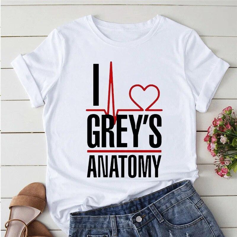 2023 Summer T-shirts Women Greys Anatomy You're My Person Graphic Lady T Shirts Kawaii Clothing Short Sleeve Female Tshirt Tops