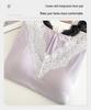 Lace Pajama Set with Built-in Bra, Women’s 3-Piece Home and Outdoor Loungewear for Spring and Autumn.