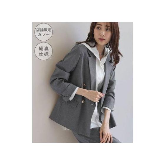 ROPE  PICNIC Lady Handsome Series Wool-like gold button jacket (fully lined)/Set-up compatible (Gray (07))