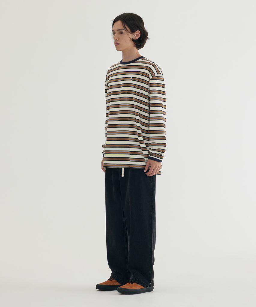 Covernat Multi-Stripe Long Sleeve Beige