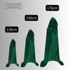 Cloak with Dark Glossy Costume [SCGEHA] Velvet-like Hood, Cosplay, Halloween, 130cm, 150cm, 170cm, Black, Purple, Red, Green, (Black, 150cm)