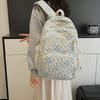 Backpack Cute Kawaii Backpack Set 3 Pieces Floral Quilted Backpack With Small Crossbody Bag