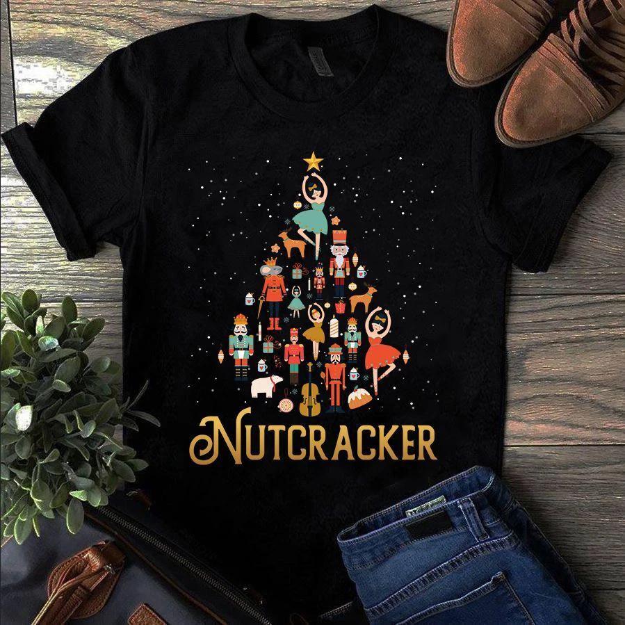 Nutcracker Christmas Tree Xmas Gift Men s and Women s T-shirts L