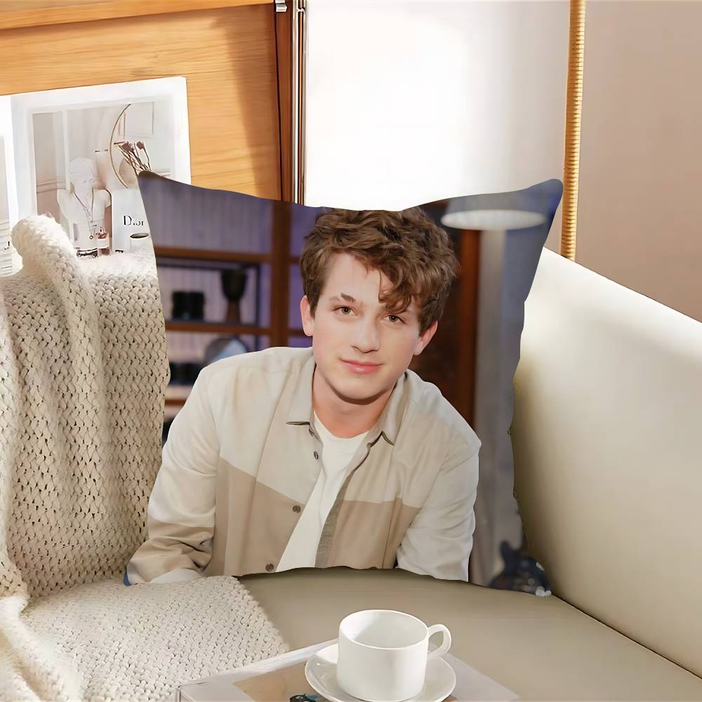 POP Singer-C-CharlieS Puth Pillow Case Removable Washable Cushion Cover – All-Season Soft Linen