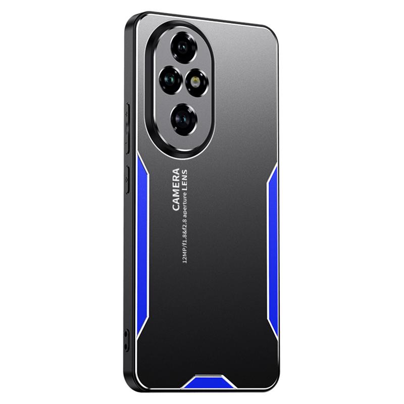 

For Honor 200 5G Case Anti-Scratch Aluminum Alloy+PC+TPU Phone Cover Blue