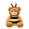 Plush Bee Bear Toy With Pp Cotton Filling For Kids Sleep Pillow Gift