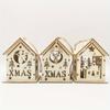 Christmas Wooden Crafts Wooden Christmas Small House Cabin Lighting Ornaments Pendant Christmas Tree Decoration
