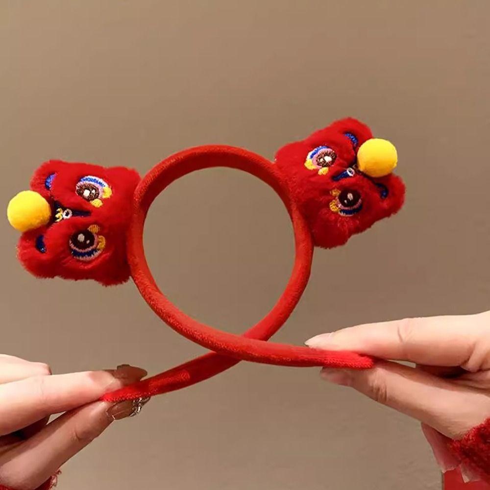 Red New Year Hair Hoop Chinese Style Headpiece New Headwear Cosplay Costume Props