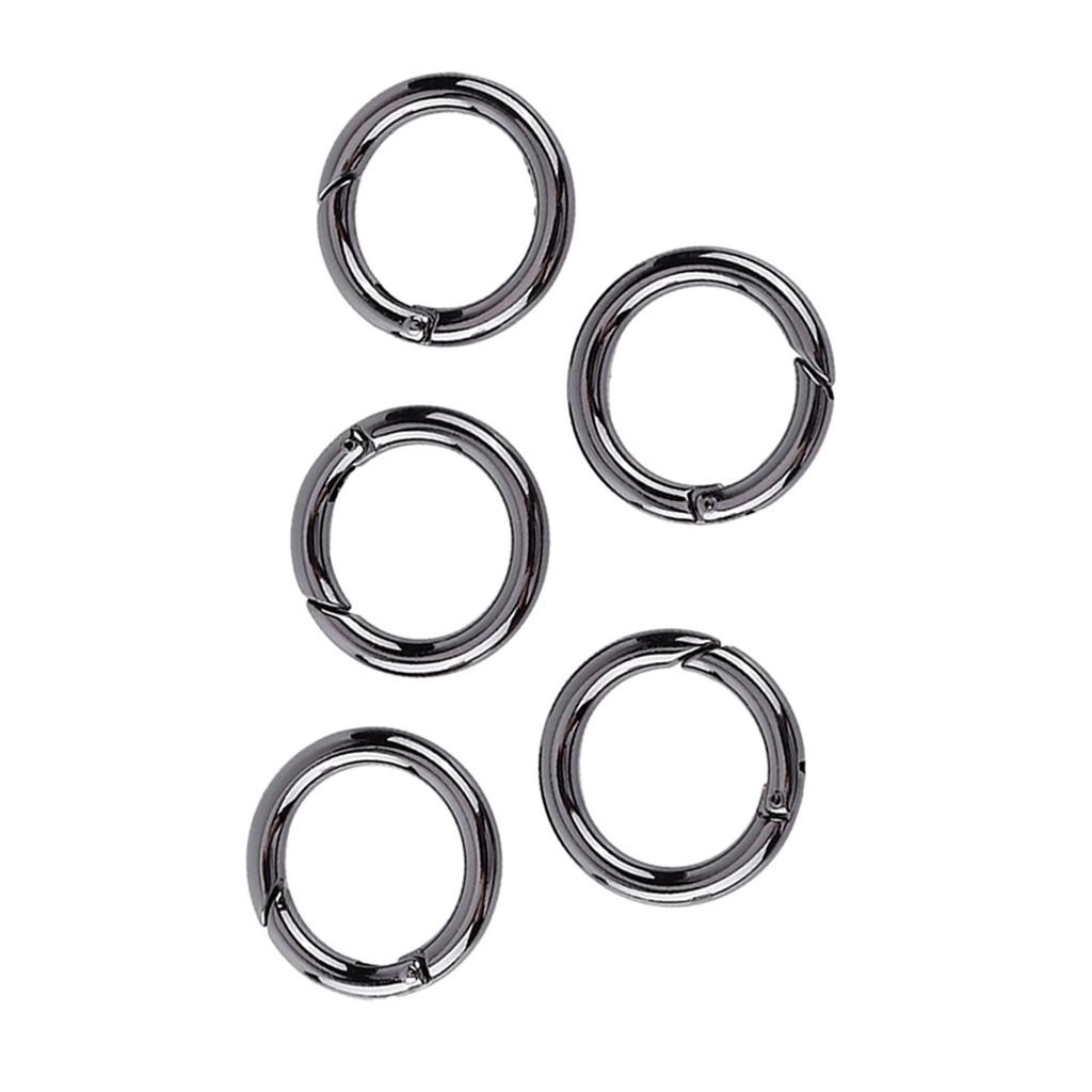5 Pack Zinc Alloy Round Snap Hooks, Hook Key Chain Clips, Secure Locking Buckle for Key Tool Attachment