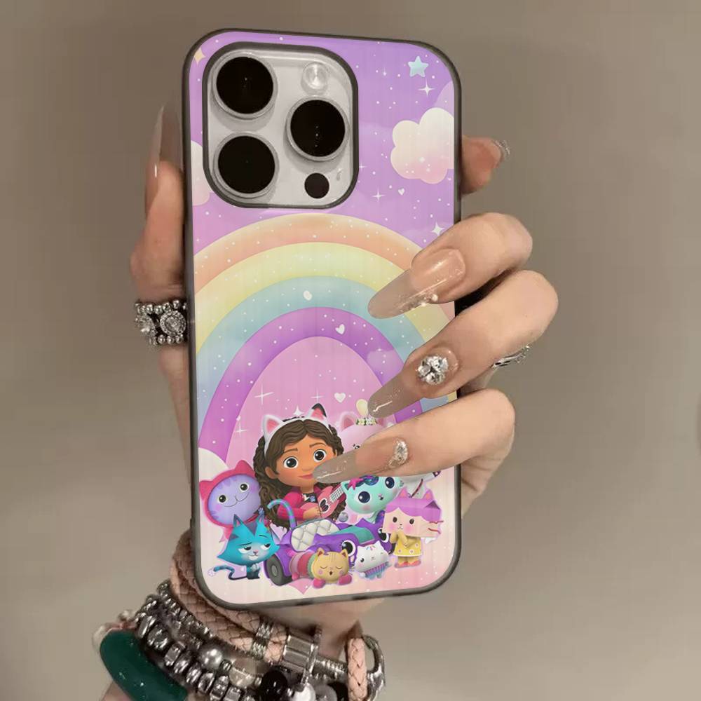Cute G-Gabbys D-Dollhouses Soft Corrugated Phone Case For IPhone 11 12 13 14 15 16 17 Pro Max Plus Pro Shockproof Cover