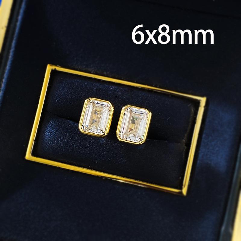 OEVAS Classic Oval/Water Drop Bubble Zircon Earrings for Women S925 Silver Plated Gold Party Fine Jewelry