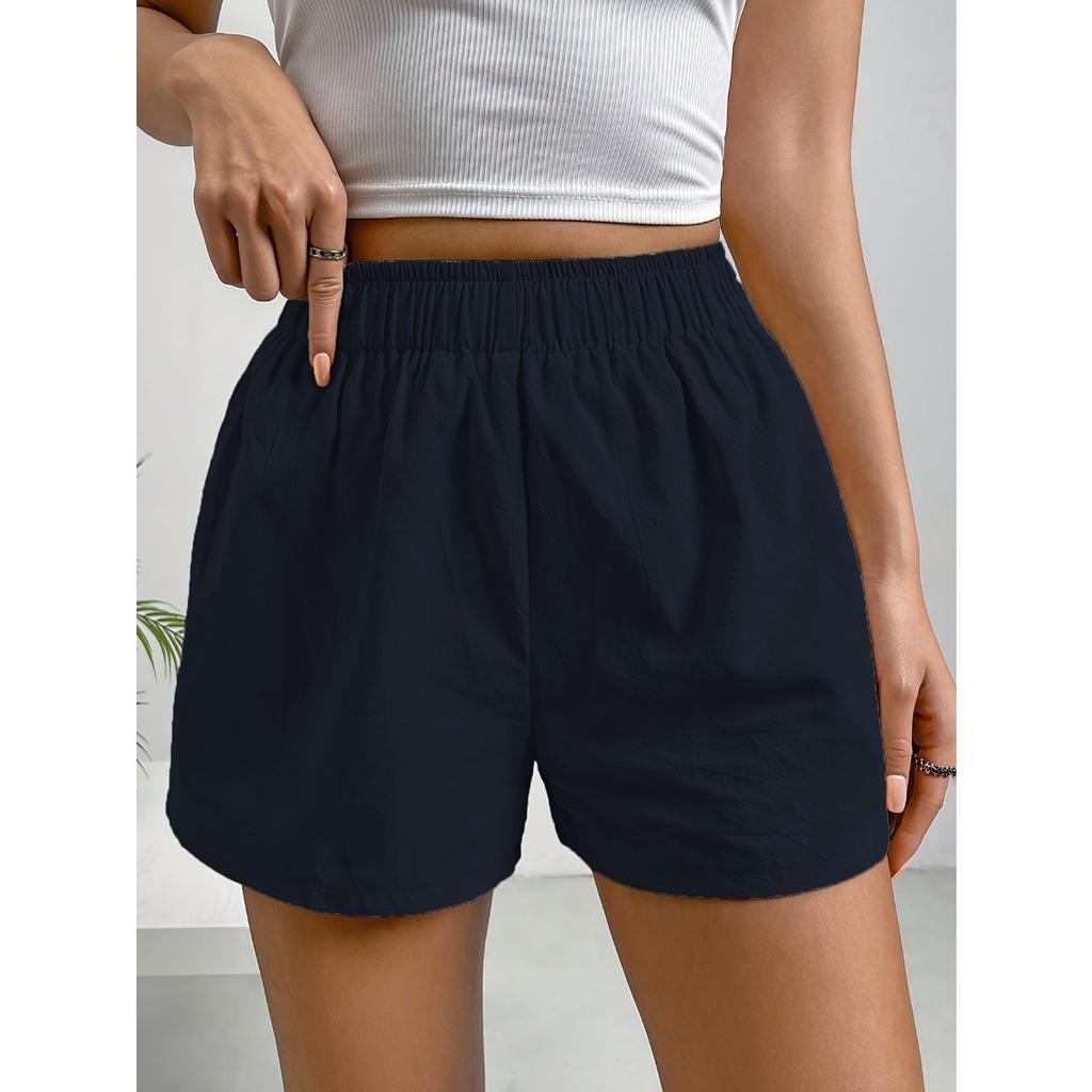 Women's Solid Color Loose Casual Fashion Shorts, Summer Streetwear for European & American Markets