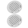 2 Stück runde, lamellenförmige Lüftungsabdeckung aus Edelstahl in Marinequalität, regendicht, für Boote und Yachten, 5 Zoll