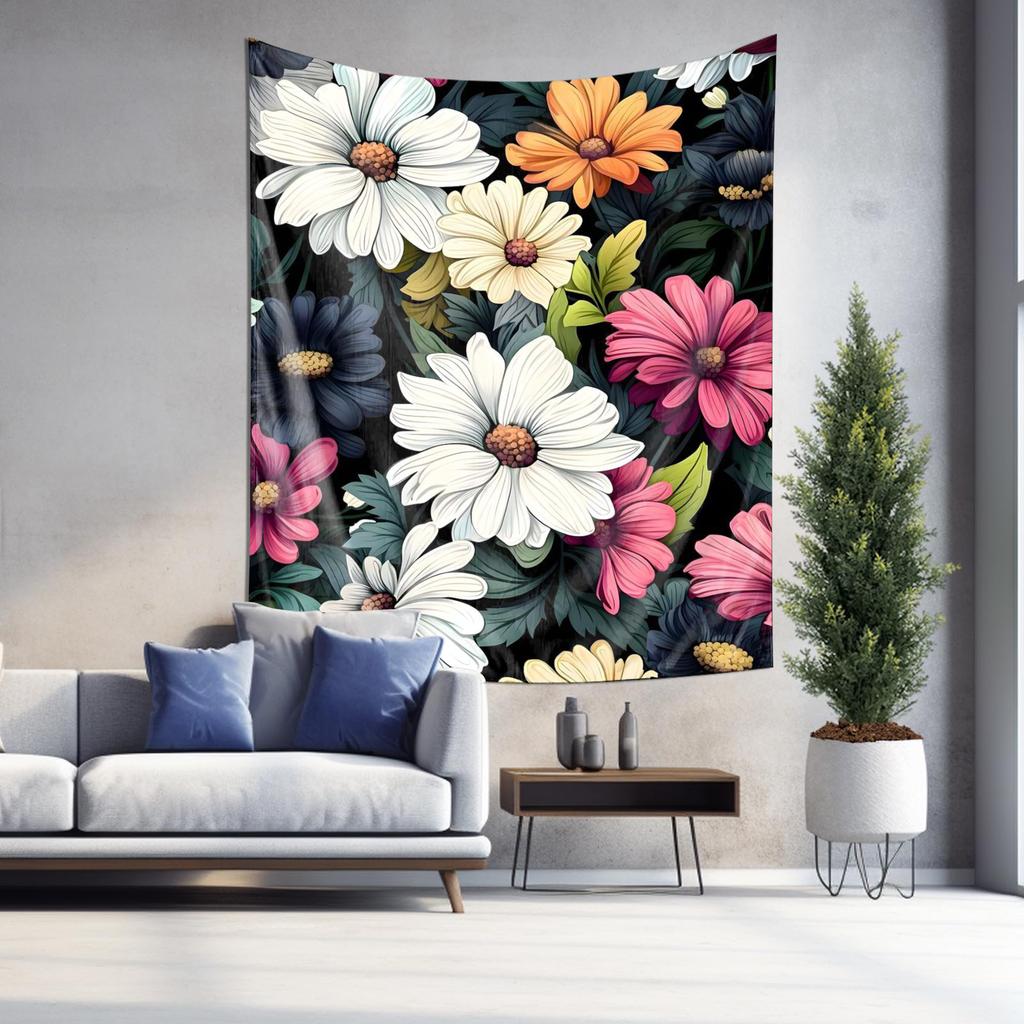 Colorful Floral Bohemian Style Tapestry Ideal Art Decor for Living Room  Bedroom