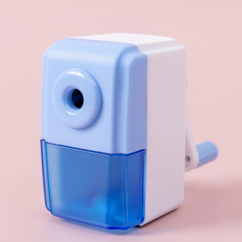 Creative Adjustable Thickness Cartoon Hand-Crank Lead Pencil Sharpener, Bite-Proof for Children.