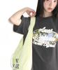 AMES-WORLDWIDE Palm Tree Oval Tee Charcoal