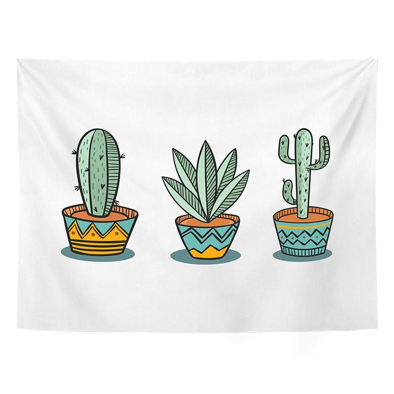 Гобелен с принтом кактуса и суккулентов для дома — фото 3