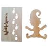 Christmas Floor Footprints Stencil Wooden Elf Stencil Decor Reusable Funny for New Year Holiday Party Decoration