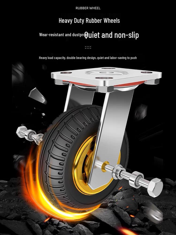 Silent Foldable Handcart Trolley with Swivel Wheels - Heavy-Duty Flatbed Truck