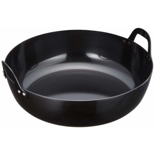 Endo Shoji TKG Iron Tempura Pan, 33cm, Size: 340 x 350 x 130 mm (W x D x H), Capacity: 2570g, 2.6mm thick iron plate keeps oil temperature constant, D