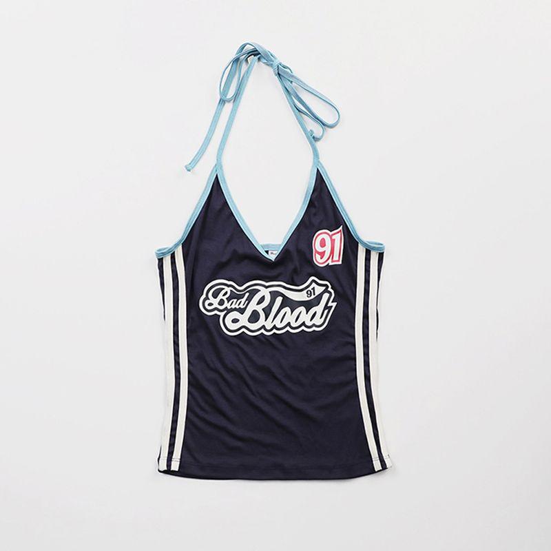 Badblood Retro Summer Midriff-Baring Camisole