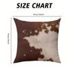 Brown White Cow square Jacquard Pillow Cover for Sofa Office Waist Cushion Cover Home Decorative Pillowcase