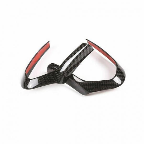 Real Black Dry Carbon Fiber Steering Cover Trim Fit for BMW F80 F82 M3 M4