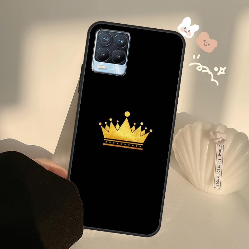 Queen King Crown Case For Realme C55 C63 C61 C51 C53 C25 C65 C67 C71 C75 11 12 13 14 Pro Plus GT6 GT7 15 Pro