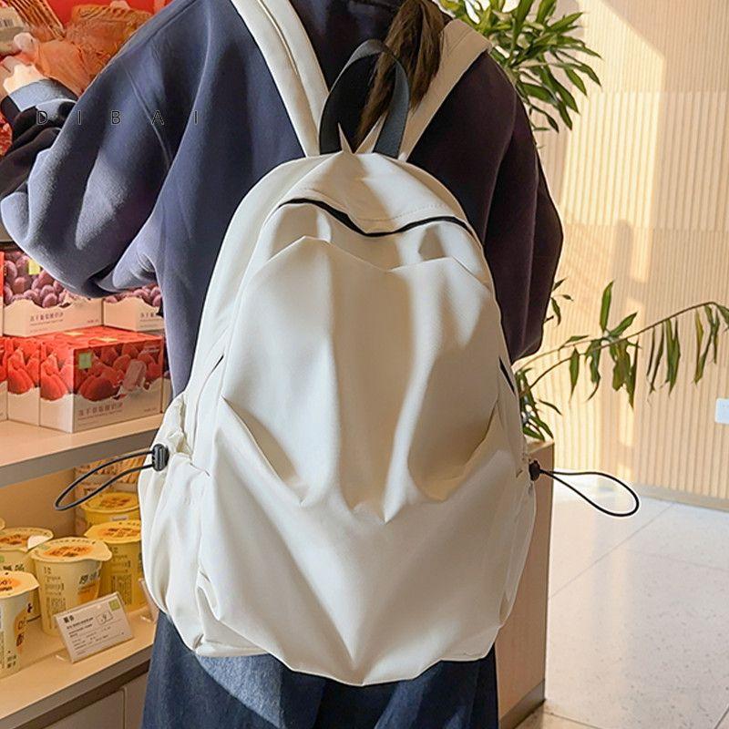 Large Capacity Korean Style Backpack Simple & Casual Dual-shoulder Bag for Travel & Daily Use