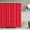 Bright Red Pink Diamond Pattern Shower Curtain Waterproof Fabric Decorative Bath House Bathroom Decoration Size 72X84 Inches (18