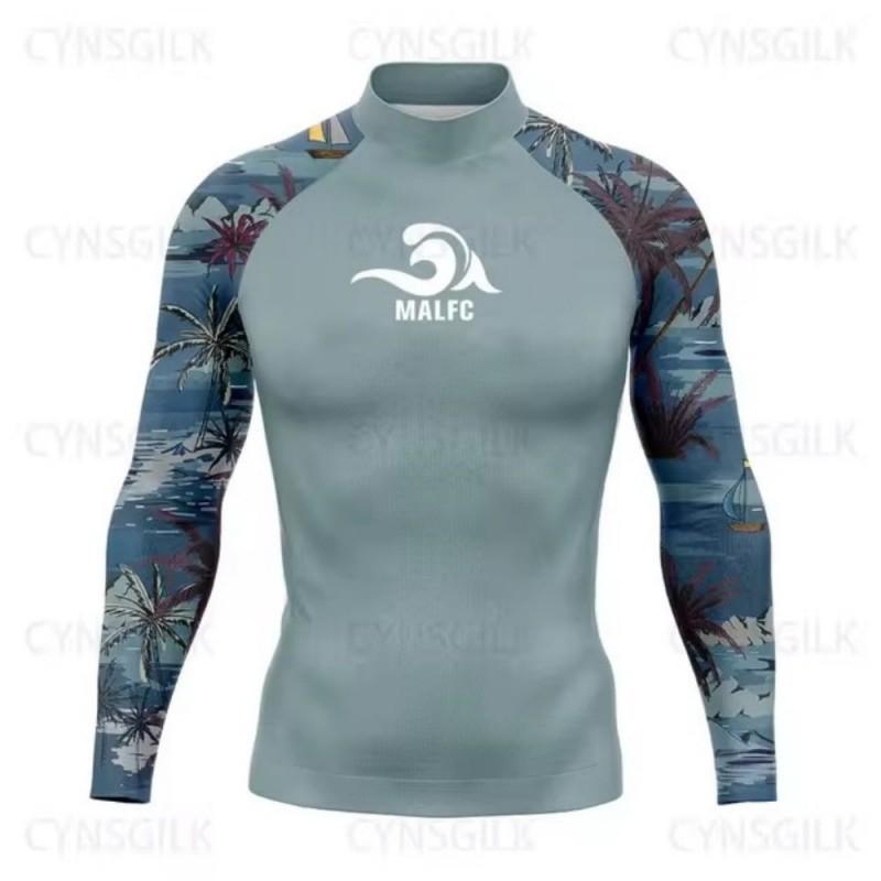 Quick-Dry Long Sleeve Rash Guard Surfing Swimming Freediving Water Sports UV Protection Unisex