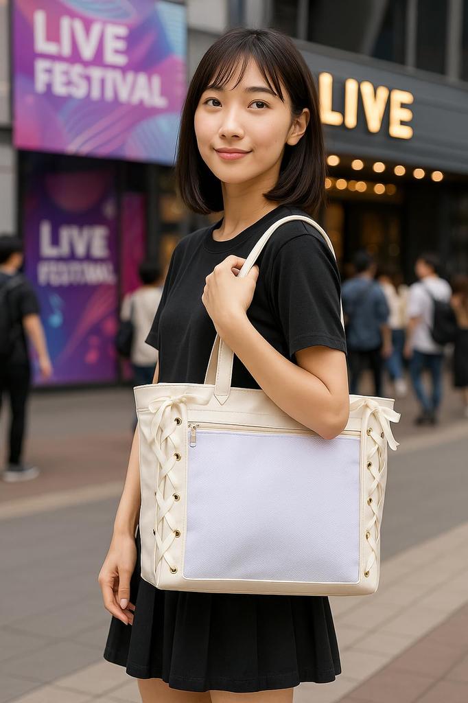 RioSole Ita Clear Shoulder Tote A4 Decorated Bag Bag, Bag, Bag, Clear, Women's Size, (Black)