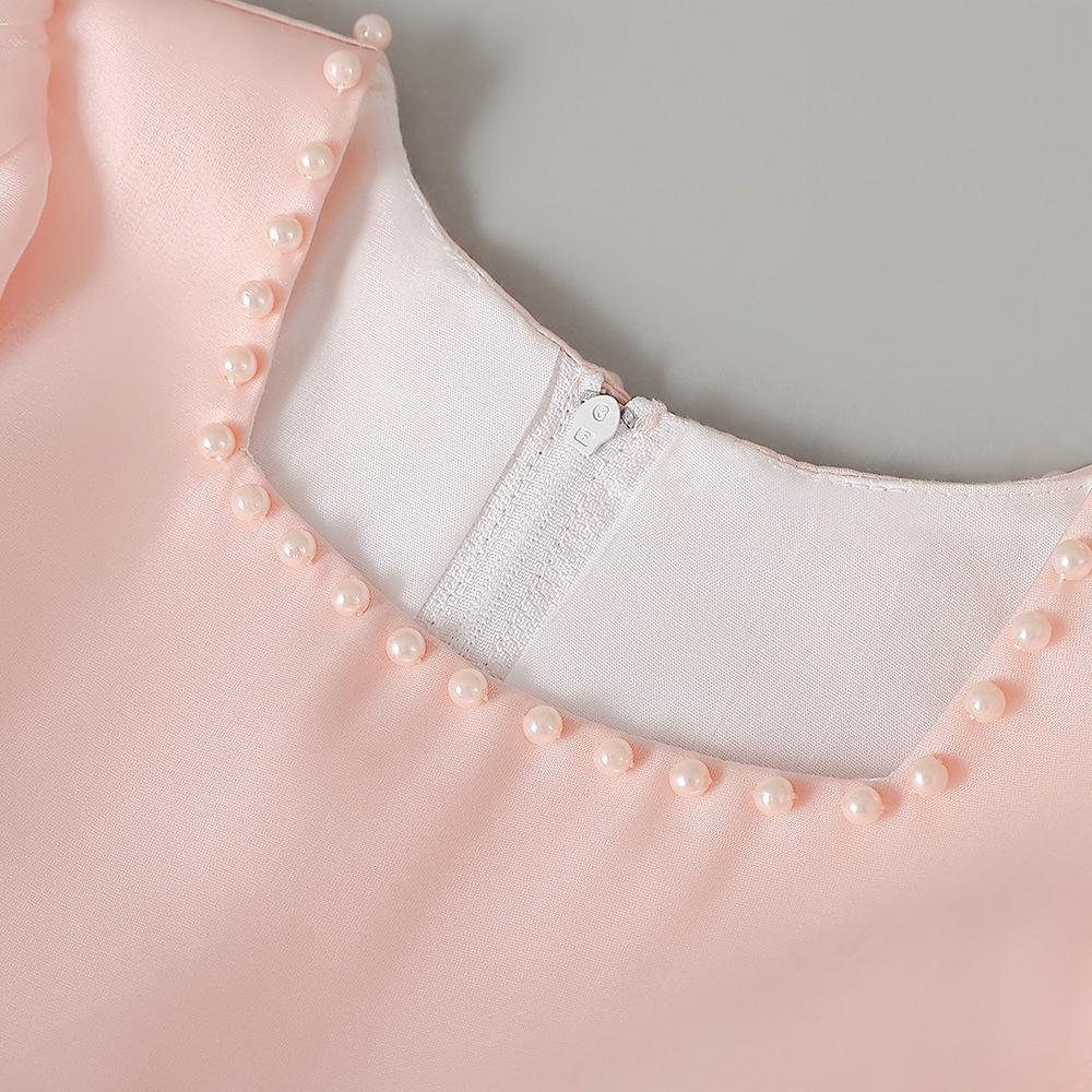 3-10 Years Baptism Wedding  Dress for Baby Girl First Birthday Party Wear Cute Sleeveless Toddler Girl Christening Gown Clothes