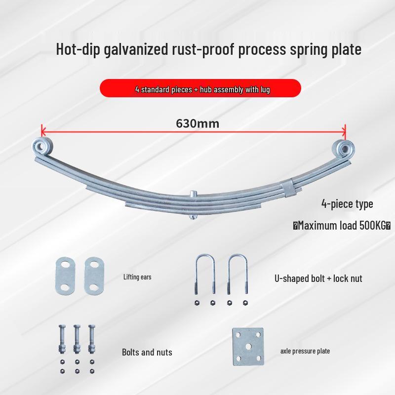 Aomai Shock Absorbing Trailer Axle Leaf Spring Mounting Kit