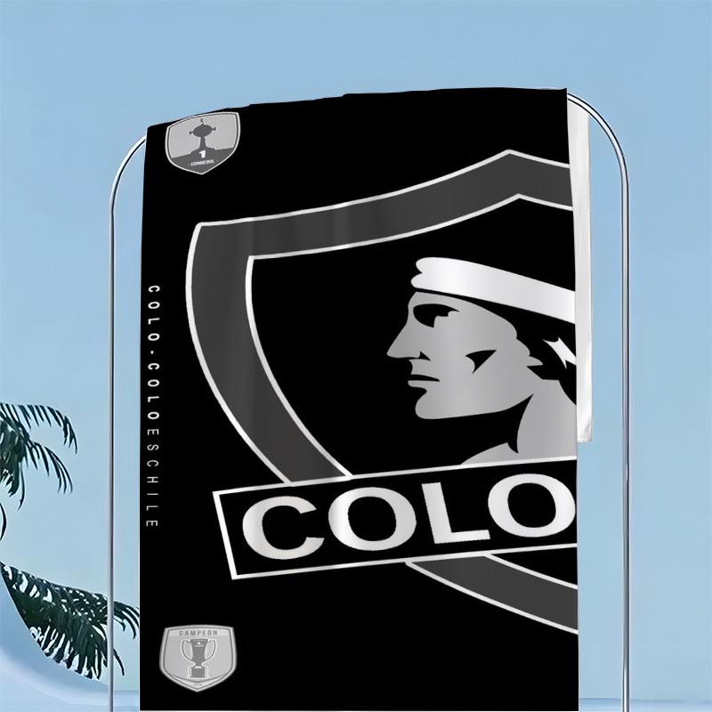 Chile Colo-Colo Football Team Logo Towel & Blanket - Quick-Dry Lightweight Dual-Use BathDurable with Iconic Emblem Design for