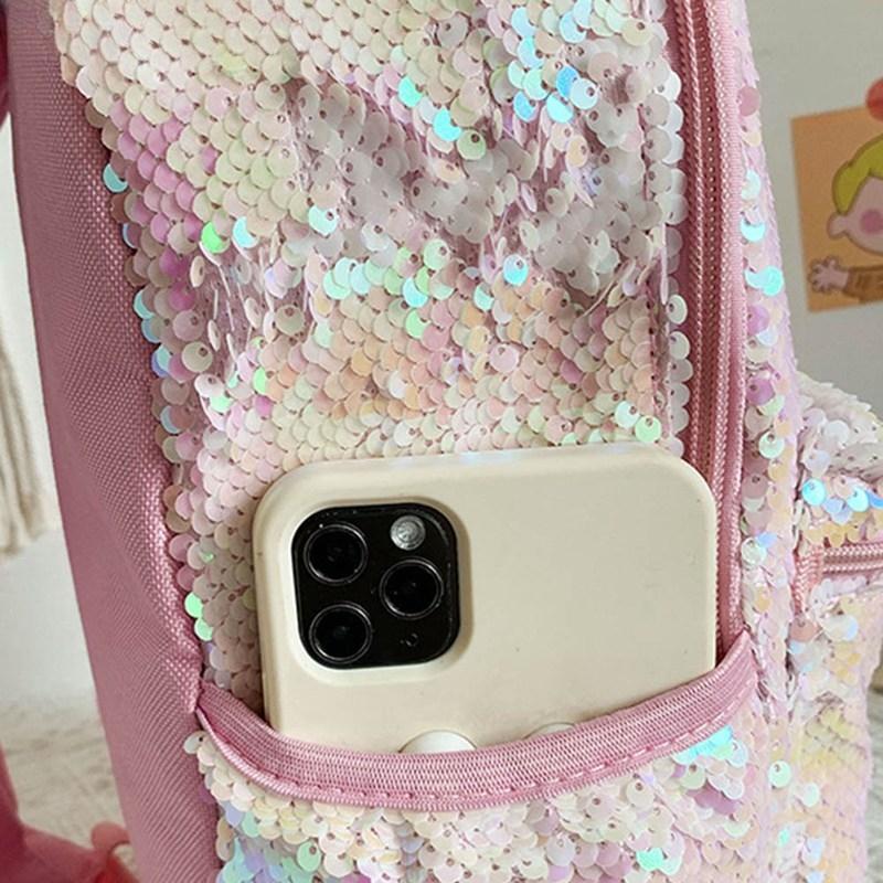 Unicorn Shiny Sequins Satchel Student Large Capacity Ookbag Pink School Bag Children School Backpacks Gift Teenager Mochilas
