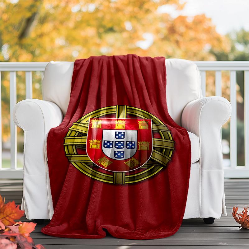 Portugal flag Flannel Blanket Soft All-Season Throw, Design for Camping, Car Travel, Hiking Sofa, Bed, Office Perfect Gift for Parties