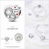 S100% Copper Heart Shaped Warm Family Charm Beads Fit Pan Original Bracelets Fine Diy Jewelry Gifts