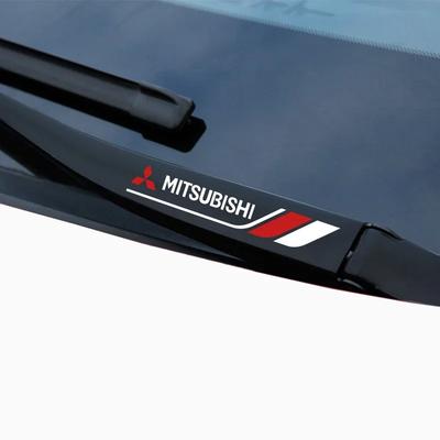 2pcs Car Window Wiper Stickers Emblem For Lancer Asx Outlander Pajero Sport L200 Galant Car Styling