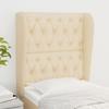 VidaXL Headboard with Ears Cream 83x23x118-128 Cm Fabric3118271