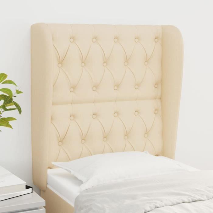 VidaXL Headboard with Ears Cream 83x23x118-128 Cm Fabric3118271