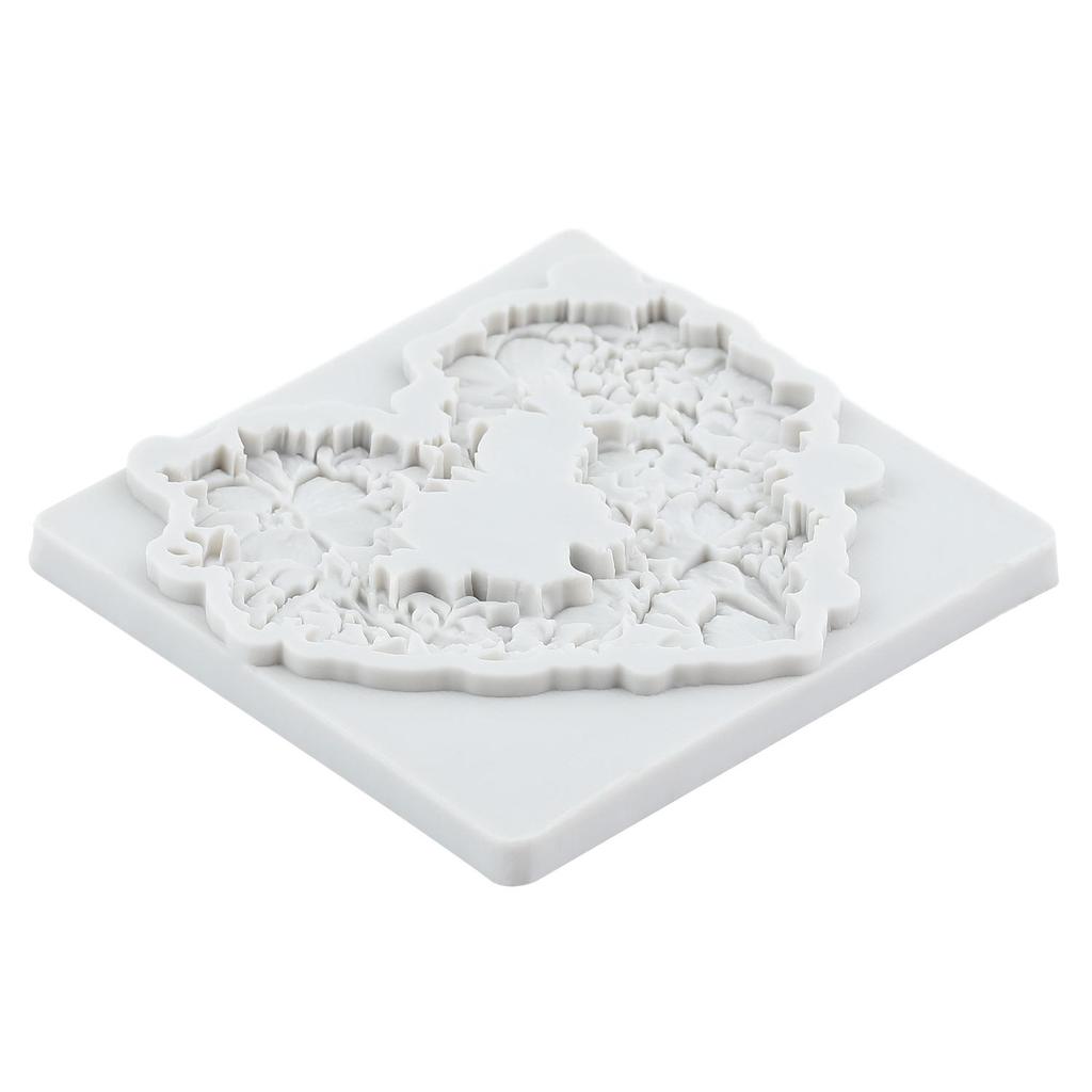 Flower Wreath Silicone Mold Heart Fondant Molds Cake Decorating Tools Cupcake Topper Candy Sugar Craft Gum Paste Polymer Clay