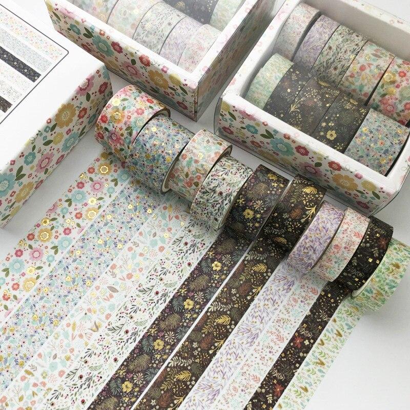 10 pcs/set Pink world gold Decorative Adhesive Tape Masking Washi Tape Diy Scrapbooking Sticker Label Japanese Stationery