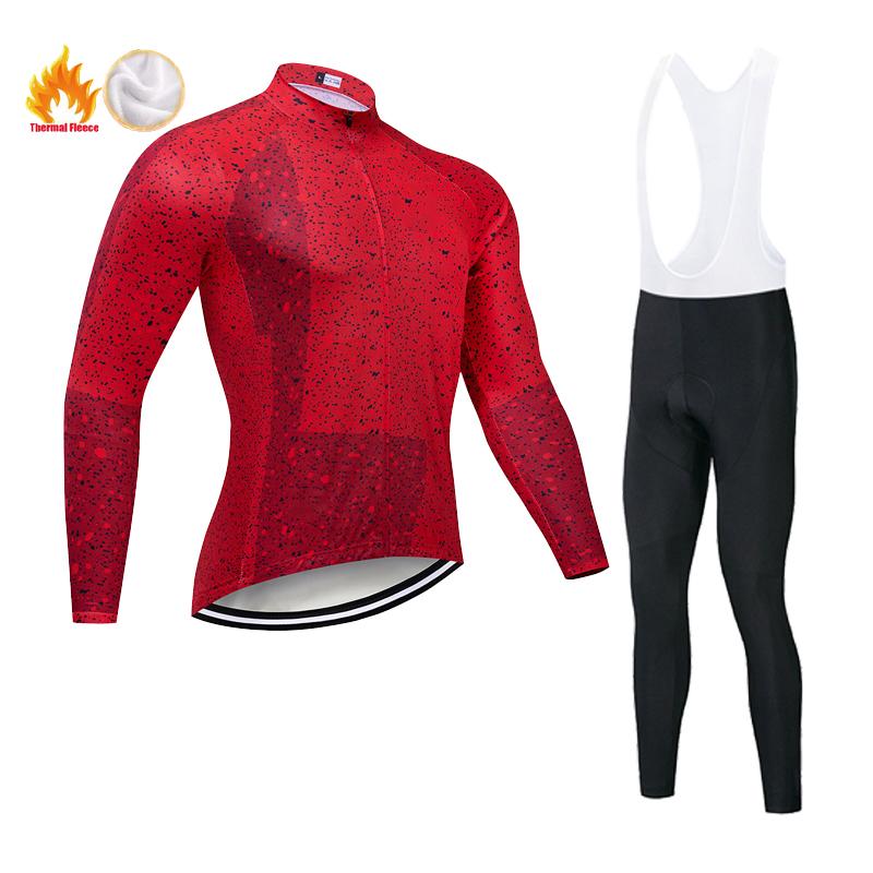 Fleece Men's  Warm Long-sleeved Suit Soad Bike Bicycle Jacket Overalls Riding Suit 2026 Winter Warm Cycling Clothing Set