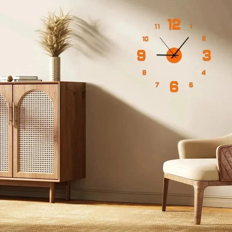 Decoration for Bedroom Clocks Clock Wall Decor Creativity DIY Room Ornaments Garden Home Decorations Frameless Elegant Digital